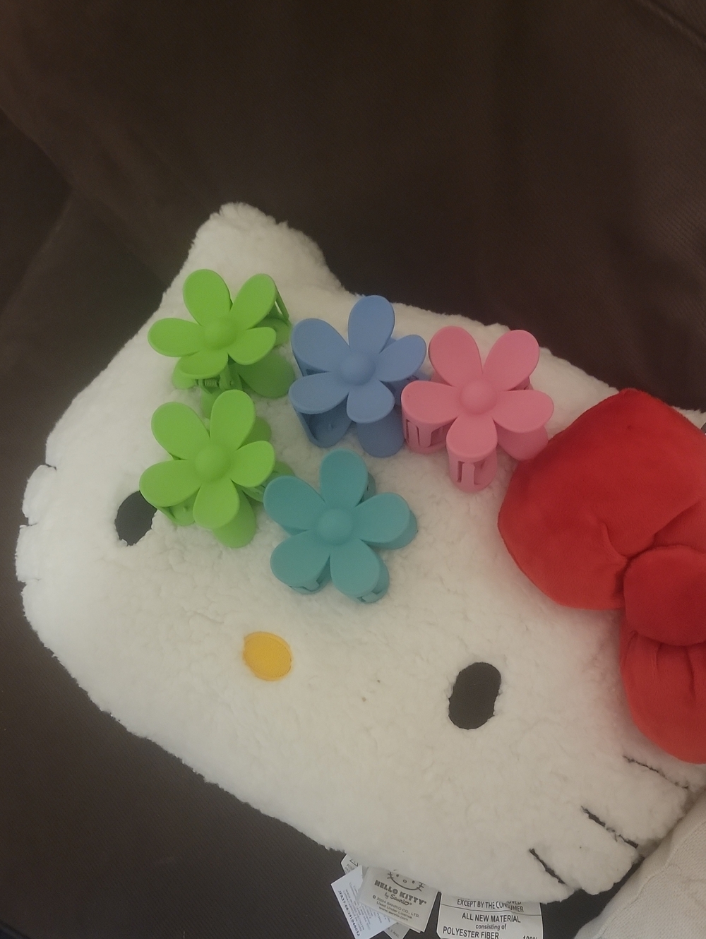 Bundle Of 5 Multicolor Flower Clips